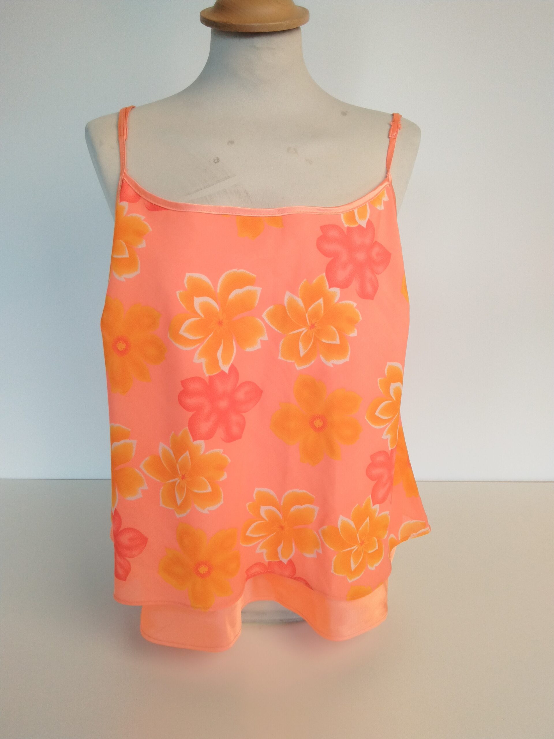 Blouse fines bretelles imprimé fleurs / taille L