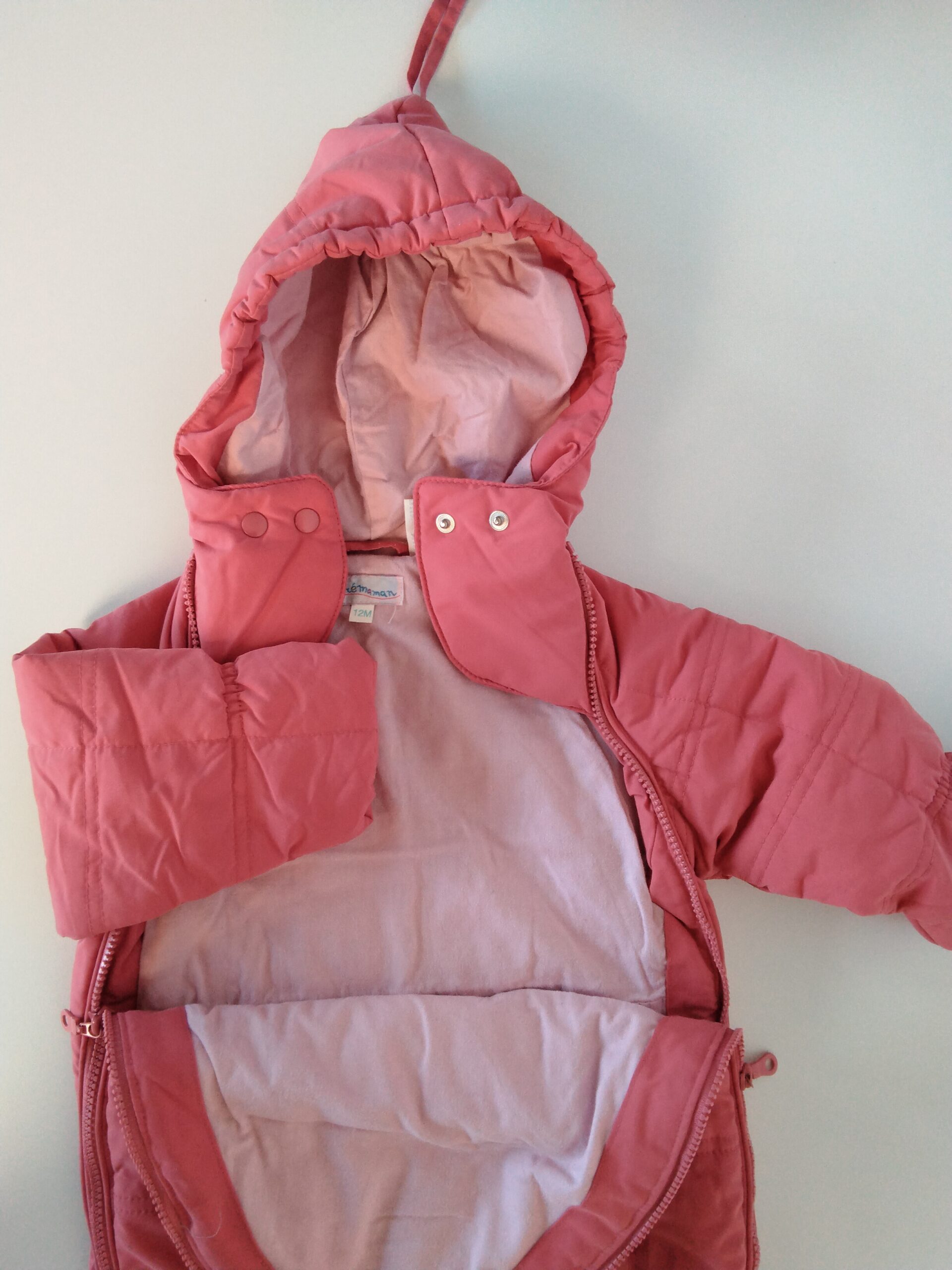 Combinaison matelassée double zip devant / 12 mois - Image 3