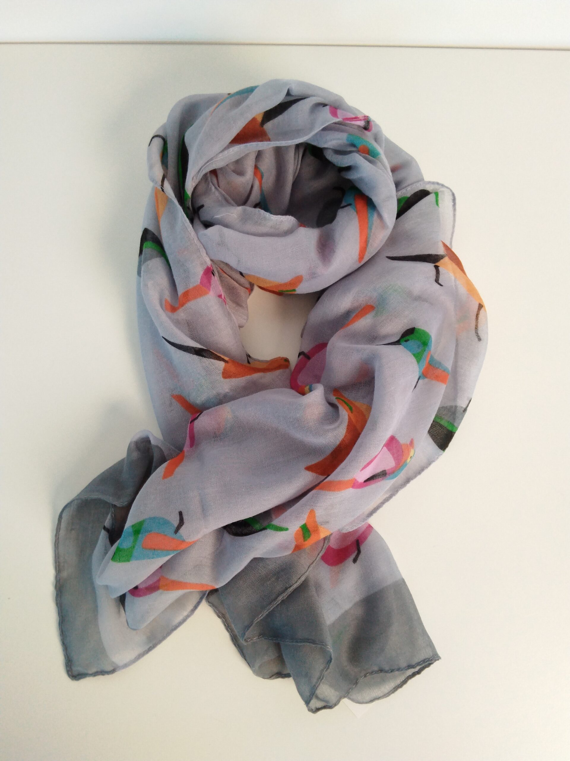 Foulard imprimé oiseaux
